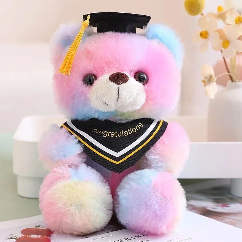 23cm Absolvent Bär mit Hut Plüschtiere Kuscheltiere Bär Plüschtiere Puppe Kissen Kinder Liebhaber Geburtstag Baby Geschenk