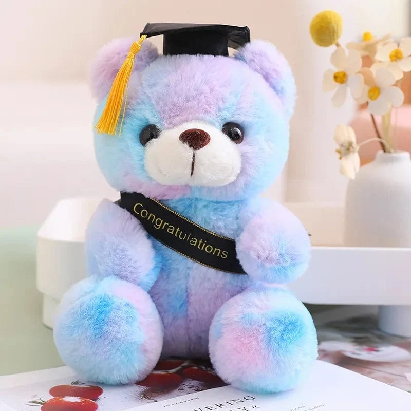 23cm Absolvent Bär mit Hut Plüschtiere Kuscheltiere Bär Plüschtiere Puppe Kissen Kinder Liebhaber Geburtstag Baby Geschenk