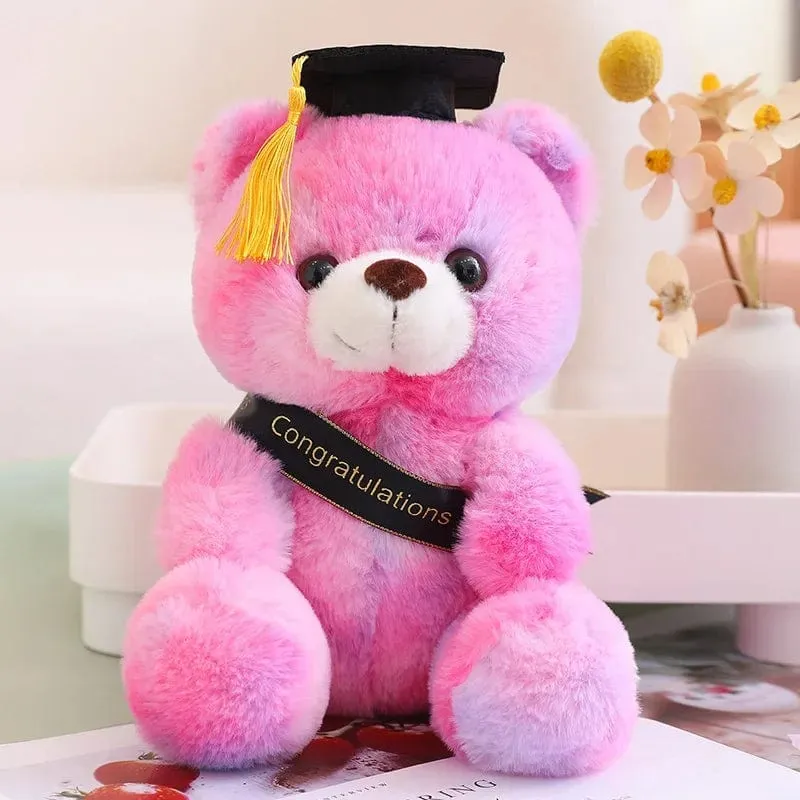 23cm Absolvent Bär mit Hut Plüschtiere Kuscheltiere Bär Plüschtiere Puppe Kissen Kinder Liebhaber Geburtstag Baby Geschenk