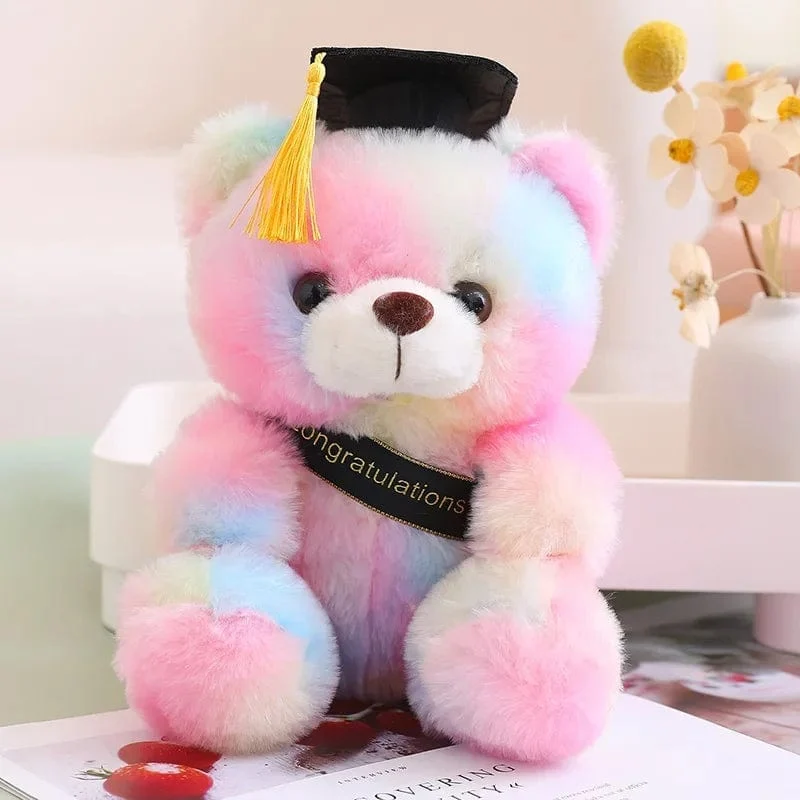 23cm Absolvent Bär mit Hut Plüschtiere Kuscheltiere Bär Plüschtiere Puppe Kissen Kinder Liebhaber Geburtstag Baby Geschenk