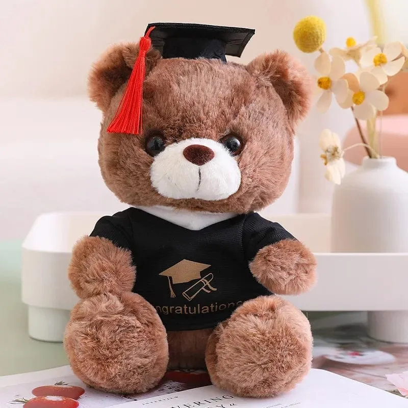 23cm Absolvent Bär mit Hut Plüschtiere Kuscheltiere Bär Plüschtiere Puppe Kissen Kinder Liebhaber Geburtstag Baby Geschenk