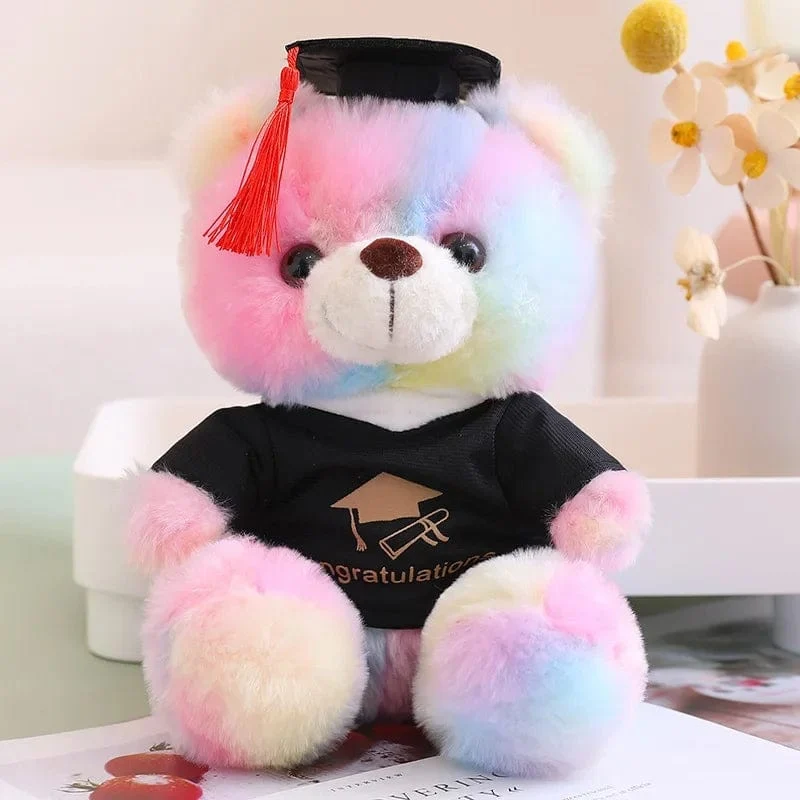 23cm Absolvent Bär mit Hut Plüschtiere Kuscheltiere Bär Plüschtiere Puppe Kissen Kinder Liebhaber Geburtstag Baby Geschenk