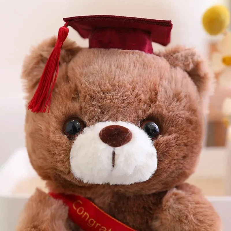 23cm Absolvent Bär mit Hut Plüschtiere Kuscheltiere Bär Plüschtiere Puppe Kissen Kinder Liebhaber Geburtstag Baby Geschenk