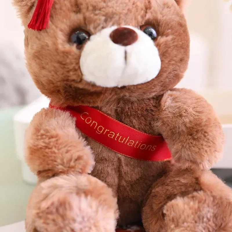 23cm Absolvent Bär mit Hut Plüschtiere Kuscheltiere Bär Plüschtiere Puppe Kissen Kinder Liebhaber Geburtstag Baby Geschenk