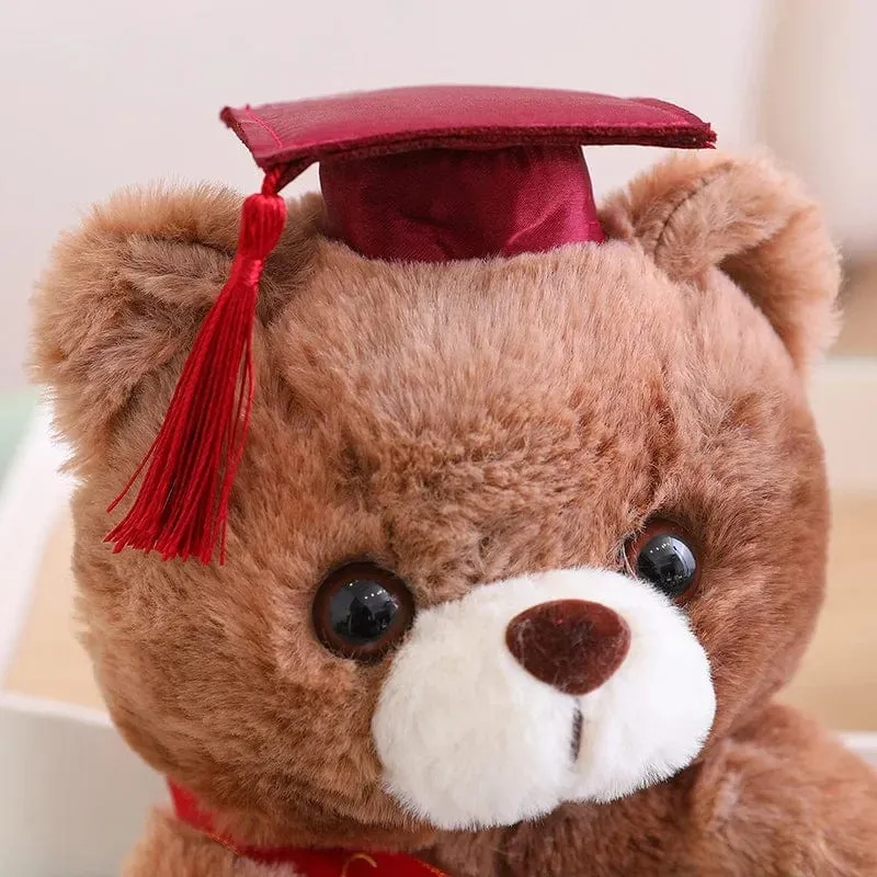 23cm Absolvent Bär mit Hut Plüschtiere Kuscheltiere Bär Plüschtiere Puppe Kissen Kinder Liebhaber Geburtstag Baby Geschenk