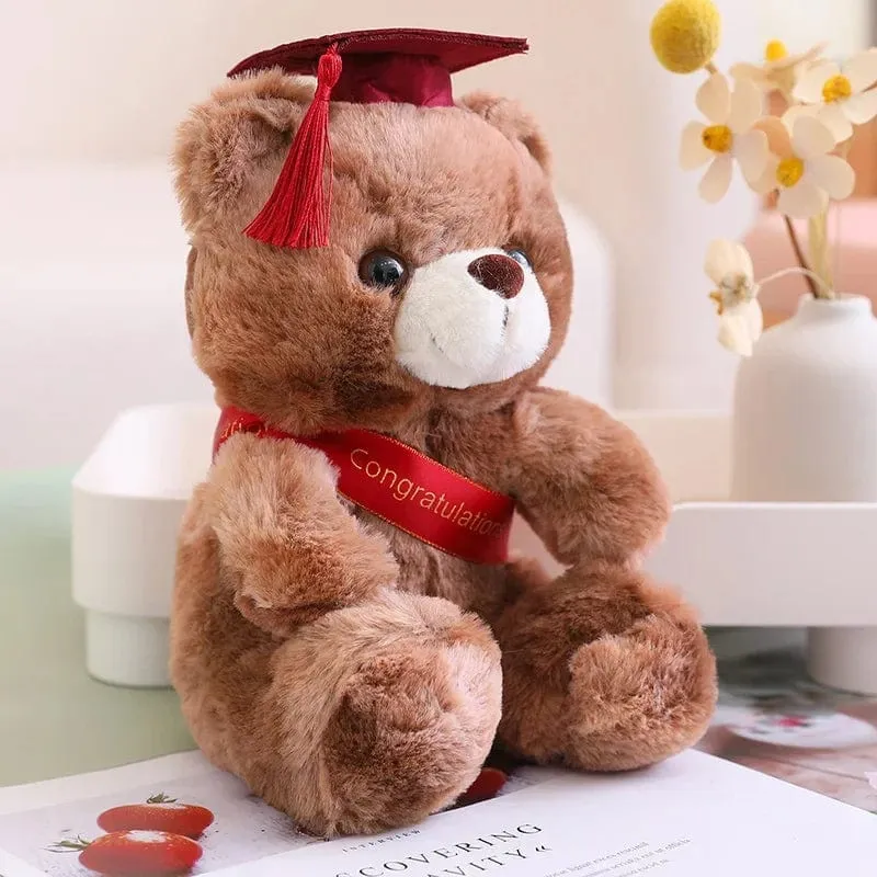 23cm Absolvent Bär mit Hut Plüschtiere Kuscheltiere Bär Plüschtiere Puppe Kissen Kinder Liebhaber Geburtstag Baby Geschenk