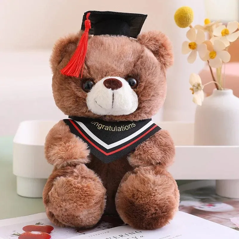 23cm Absolvent Bär mit Hut Plüschtiere Kuscheltiere Bär Plüschtiere Puppe Kissen Kinder Liebhaber Geburtstag Baby Geschenk