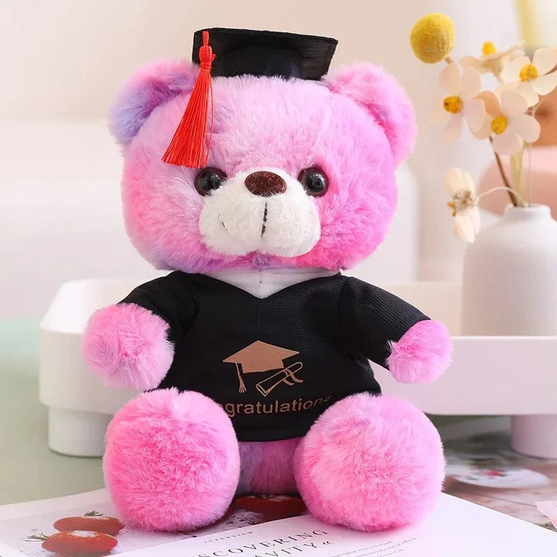 23cm Absolvent Bär mit Hut Plüschtiere Kuscheltiere Bär Plüschtiere Puppe Kissen Kinder Liebhaber Geburtstag Baby Geschenk