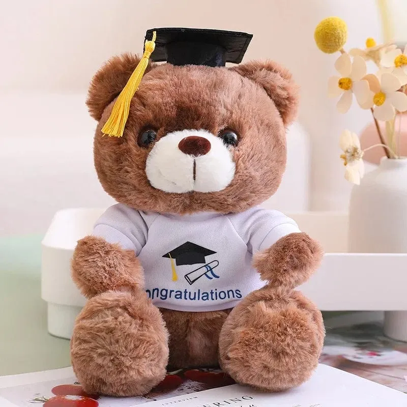 23cm Absolvent Bär mit Hut Plüschtiere Kuscheltiere Bär Plüschtiere Puppe Kissen Kinder Liebhaber Geburtstag Baby Geschenk
