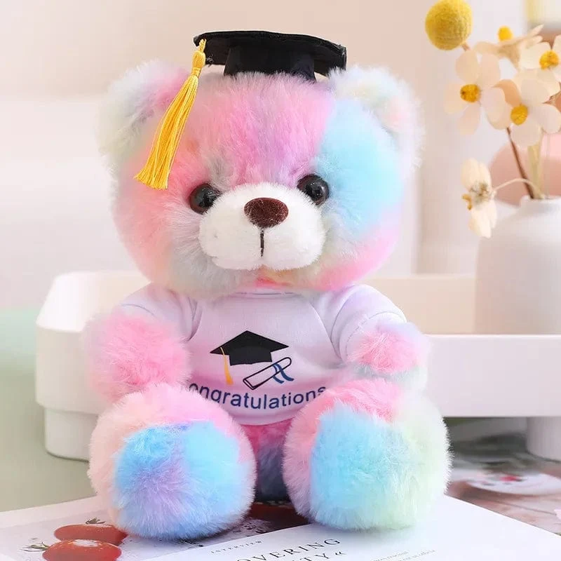 23cm Absolvent Bär mit Hut Plüschtiere Kuscheltiere Bär Plüschtiere Puppe Kissen Kinder Liebhaber Geburtstag Baby Geschenk