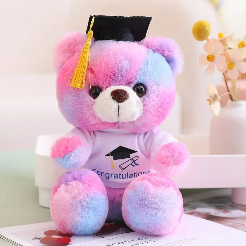 23cm Absolvent Bär mit Hut Plüschtiere Kuscheltiere Bär Plüschtiere Puppe Kissen Kinder Liebhaber Geburtstag Baby Geschenk