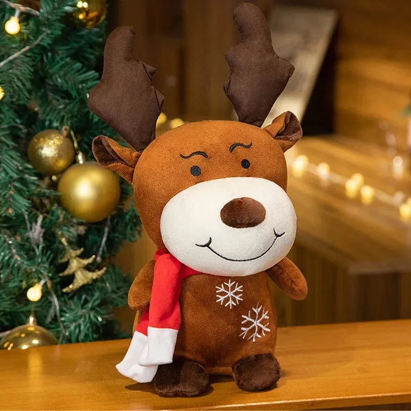 Weihnachtsbaum Plüschtiere Weihnachtsmann Kissen Weiches Rentier Kuscheltier Süßes Geburtstags-Plüschtier Geschenke Weihnachtsgeschenk für Kinder