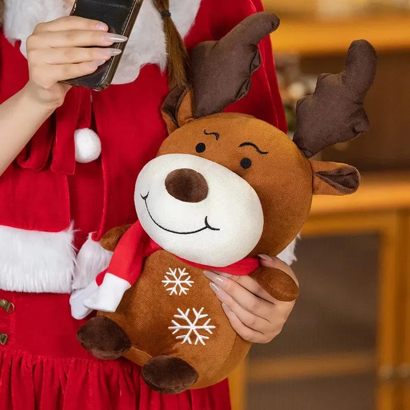 Weihnachtsbaum Plüschtiere Weihnachtsmann Kissen Weiches Rentier Kuscheltier Süßes Geburtstags-Plüschtier Geschenke Weihnachtsgeschenk für Kinder