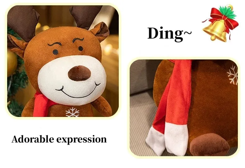 Weihnachtsbaum Plüschtiere Weihnachtsmann Kissen Weiches Rentier Kuscheltier Süßes Geburtstags-Plüschtier Geschenke Weihnachtsgeschenk für Kinder