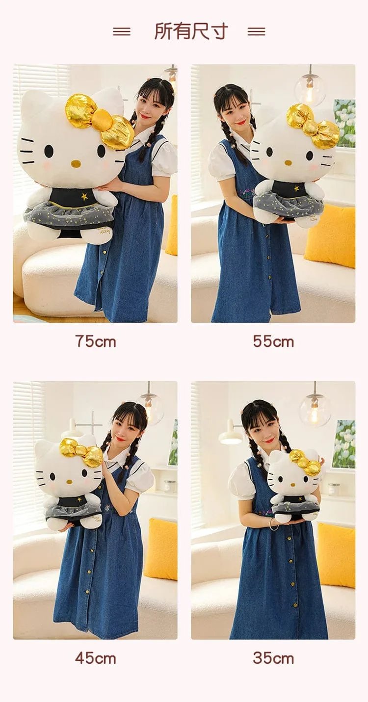 Plüschtier Weißer Hund Plüsch Schwarz Gold Kuromi Spielzeug Mädchen Puppe Großes Kissen Cinnamoroll Ostern Kind Niedlich Schwarz Gold Kt Katze Puppe Geschenke