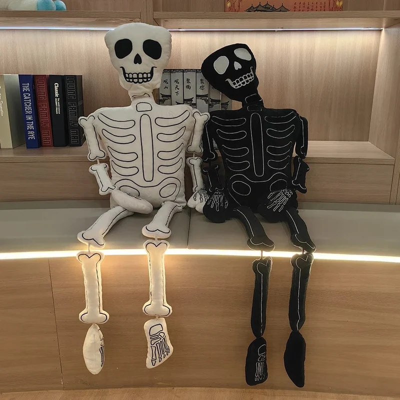MyRytanda Happy Halloween Plüschtiere Hausschuhe Kawaii Geisterkissen Kürbis Schultertaschen Horror Totenkopf Flauschige Puppen