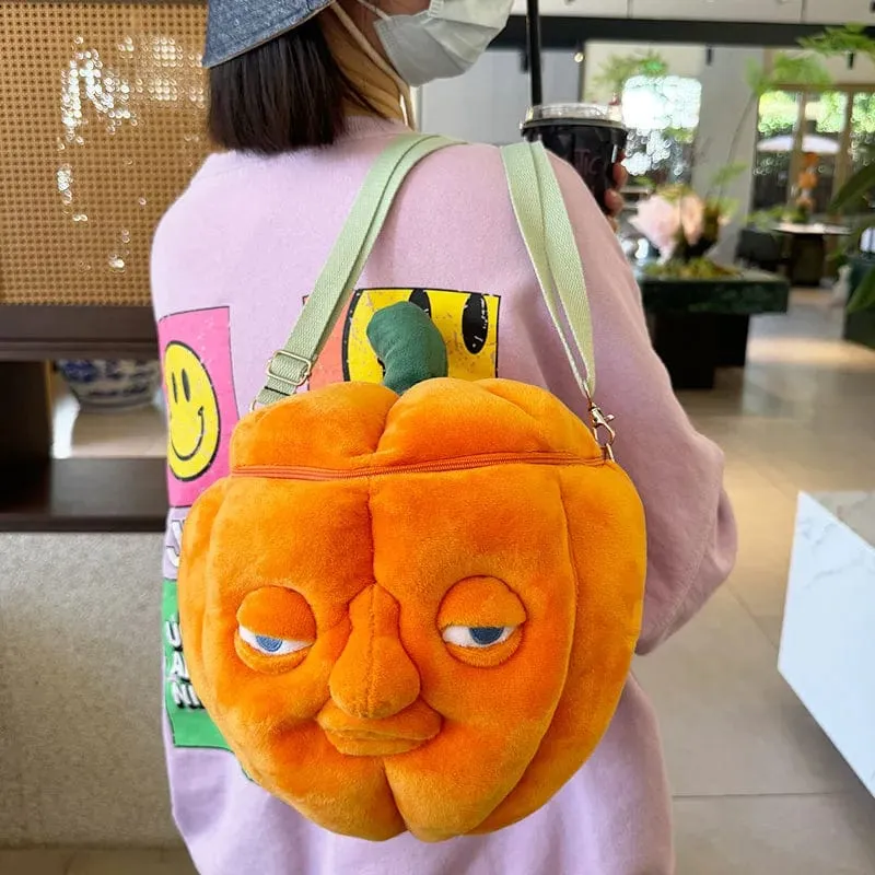 MyRytanda Happy Halloween Plüschtiere Hausschuhe Kawaii Geisterkissen Kürbis Schultertaschen Horror Totenkopf Flauschige Puppen