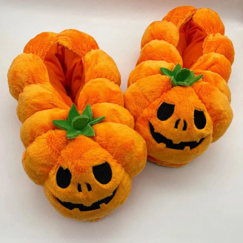 MyRytanda Happy Halloween Plüschtiere Hausschuhe Kawaii Geisterkissen Kürbis Schultertaschen Horror Totenkopf Flauschige Puppen