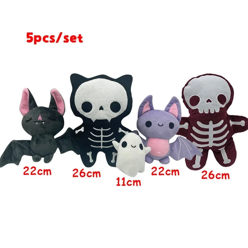 MyRytanda Happy Halloween Plüschtiere Hausschuhe Kawaii Geisterkissen Kürbis Schultertaschen Horror Totenkopf Flauschige Puppen