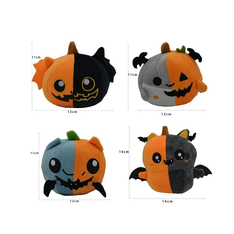 MyRytanda Happy Halloween Plüschtiere Hausschuhe Kawaii Geisterkissen Kürbis Schultertaschen Horror Totenkopf Flauschige Puppen