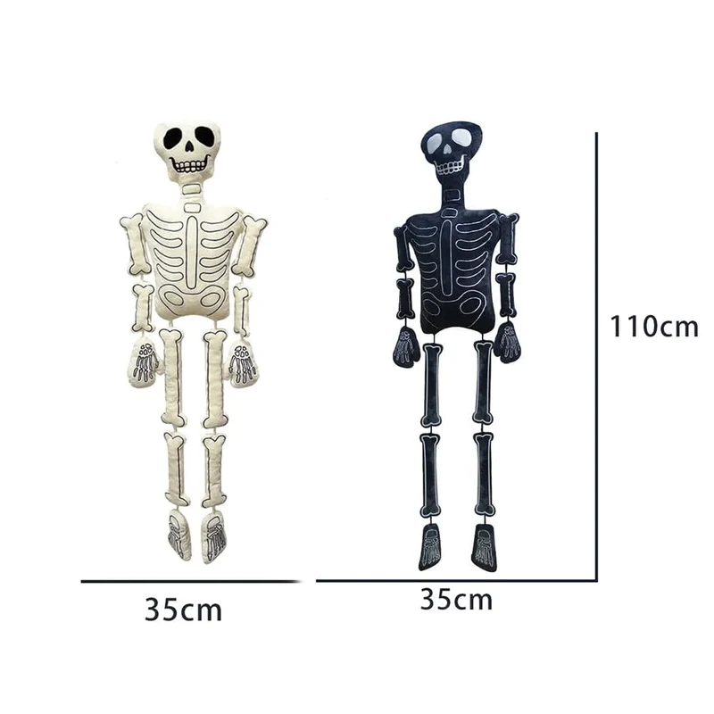 MyRytanda Happy Halloween Plüschtiere Hausschuhe Kawaii Geisterkissen Kürbis Schultertaschen Horror Totenkopf Flauschige Puppen