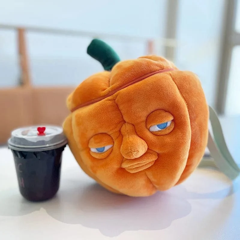 MyRytanda Happy Halloween Plüschtiere Hausschuhe Kawaii Geisterkissen Kürbis Schultertaschen Horror Totenkopf Flauschige Puppen