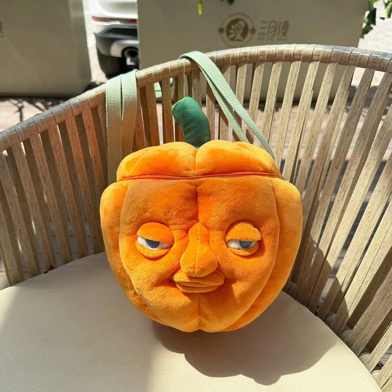 MyRytanda Happy Halloween Plüschtiere Hausschuhe Kawaii Geisterkissen Kürbis Schultertaschen Horror Totenkopf Flauschige Puppen