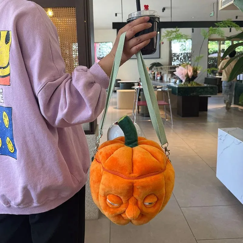 MyRytanda Happy Halloween Plüschtiere Hausschuhe Kawaii Geisterkissen Kürbis Schultertaschen Horror Totenkopf Flauschige Puppen