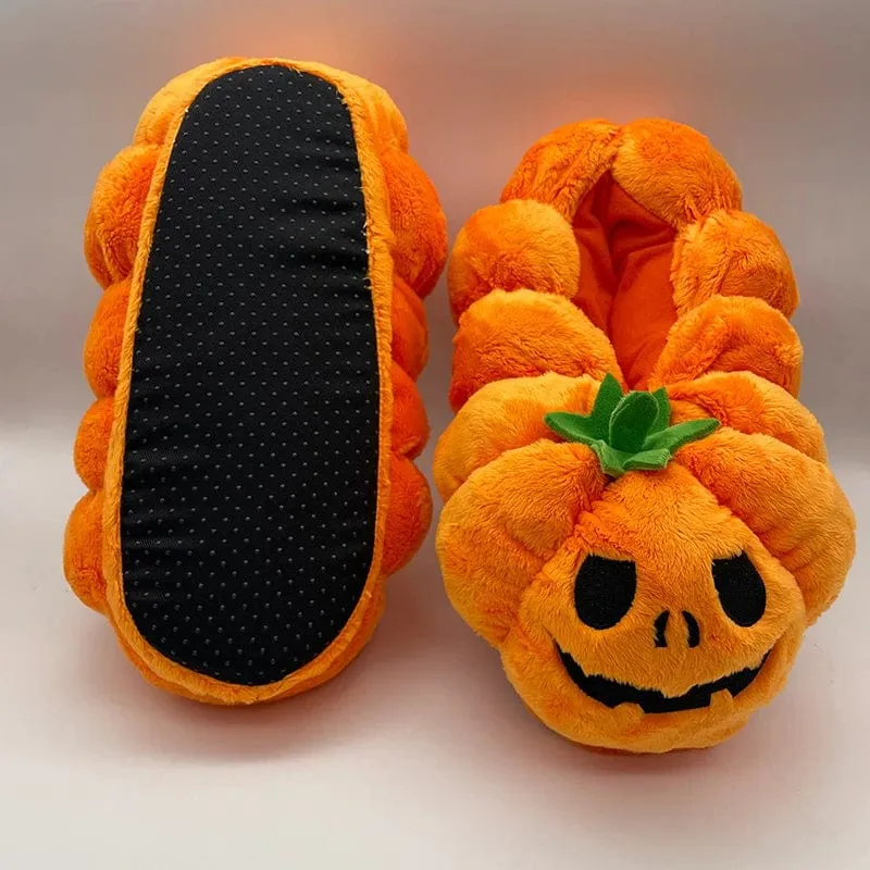 MyRytanda Happy Halloween Plüschtiere Hausschuhe Kawaii Geisterkissen Kürbis Schultertaschen Horror Totenkopf Flauschige Puppen