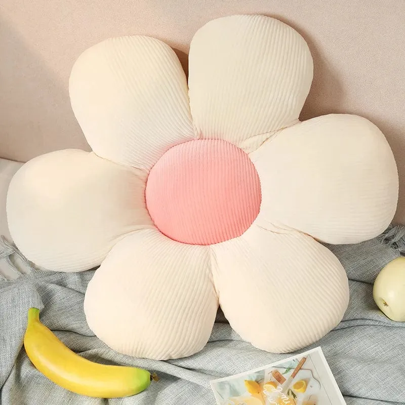 30–65 cm Kawaii buntes Blumen-Plüschkissen, weiche Sonnenblumen-Pflanzenmatte, gefülltes Schlafsofa, Rückenkissen, Deko-Geschenke