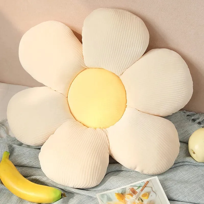 30–65 cm Kawaii buntes Blumen-Plüschkissen, weiche Sonnenblumen-Pflanzenmatte, gefülltes Schlafsofa, Rückenkissen, Deko-Geschenke