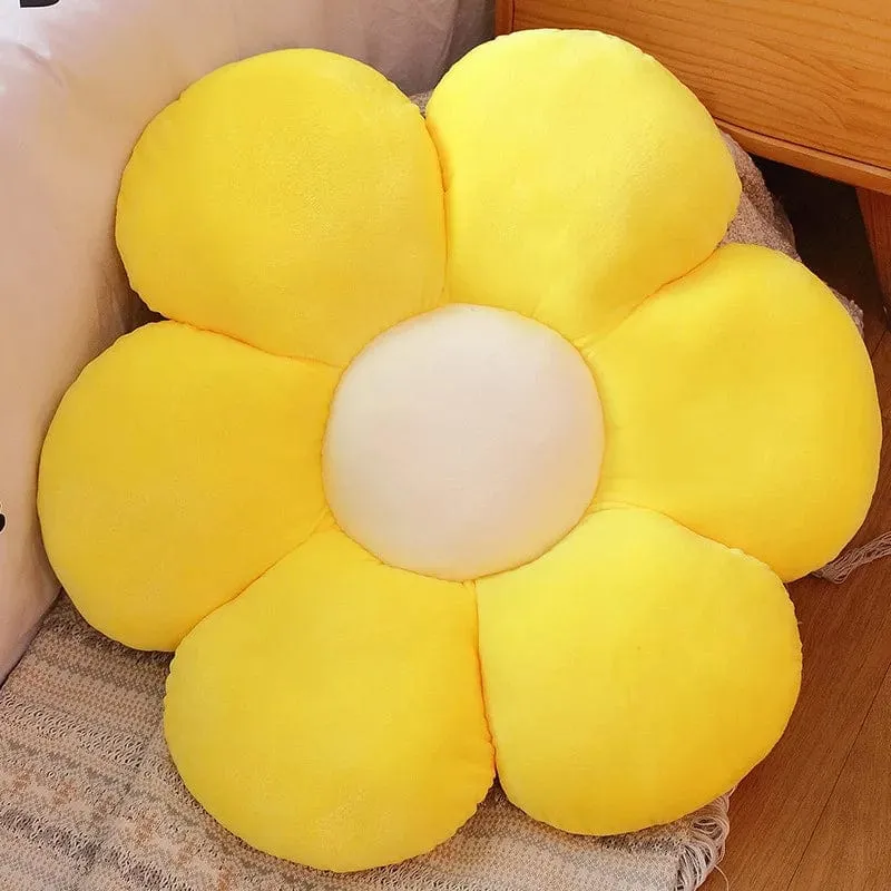 30–65 cm Kawaii buntes Blumen-Plüschkissen, weiche Sonnenblumen-Pflanzenmatte, gefülltes Schlafsofa, Rückenkissen, Deko-Geschenke