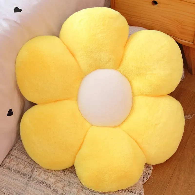 30–65 cm Kawaii buntes Blumen-Plüschkissen, weiche Sonnenblumen-Pflanzenmatte, gefülltes Schlafsofa, Rückenkissen, Deko-Geschenke