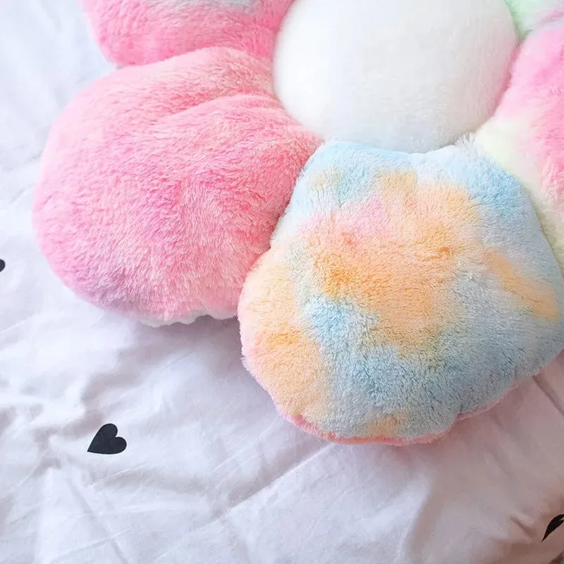 30–65 cm Kawaii buntes Blumen-Plüschkissen, weiche Sonnenblumen-Pflanzenmatte, gefülltes Schlafsofa, Rückenkissen, Deko-Geschenke