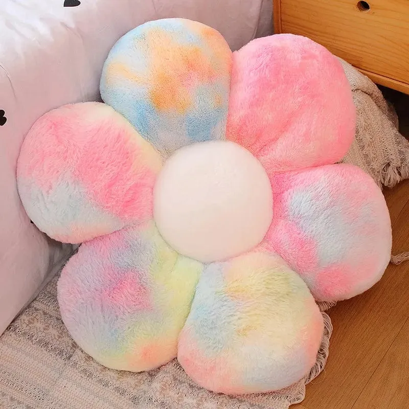 30–65 cm Kawaii buntes Blumen-Plüschkissen, weiche Sonnenblumen-Pflanzenmatte, gefülltes Schlafsofa, Rückenkissen, Deko-Geschenke