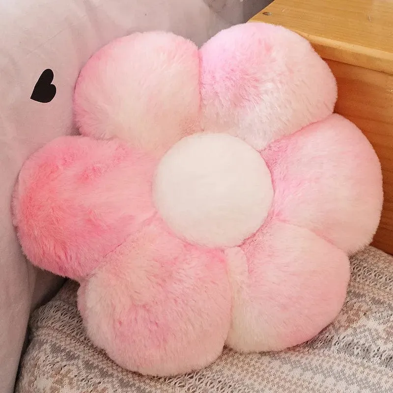 30–65 cm Kawaii buntes Blumen-Plüschkissen, weiche Sonnenblumen-Pflanzenmatte, gefülltes Schlafsofa, Rückenkissen, Deko-Geschenke