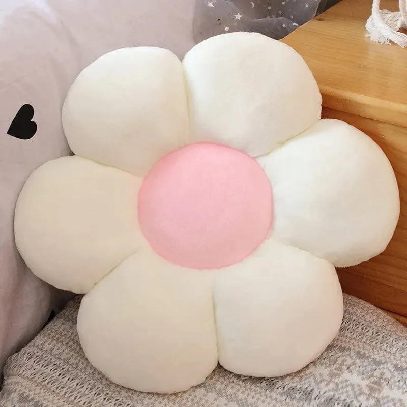 30–65 cm Kawaii buntes Blumen-Plüschkissen, weiche Sonnenblumen-Pflanzenmatte, gefülltes Schlafsofa, Rückenkissen, Deko-Geschenke