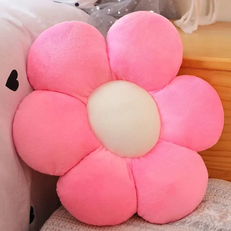 30–65 cm Kawaii buntes Blumen-Plüschkissen, weiche Sonnenblumen-Pflanzenmatte, gefülltes Schlafsofa, Rückenkissen, Deko-Geschenke