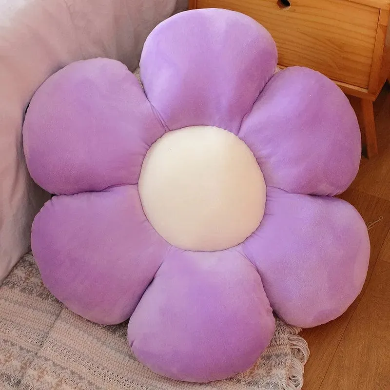 30–65 cm Kawaii buntes Blumen-Plüschkissen, weiche Sonnenblumen-Pflanzenmatte, gefülltes Schlafsofa, Rückenkissen, Deko-Geschenke