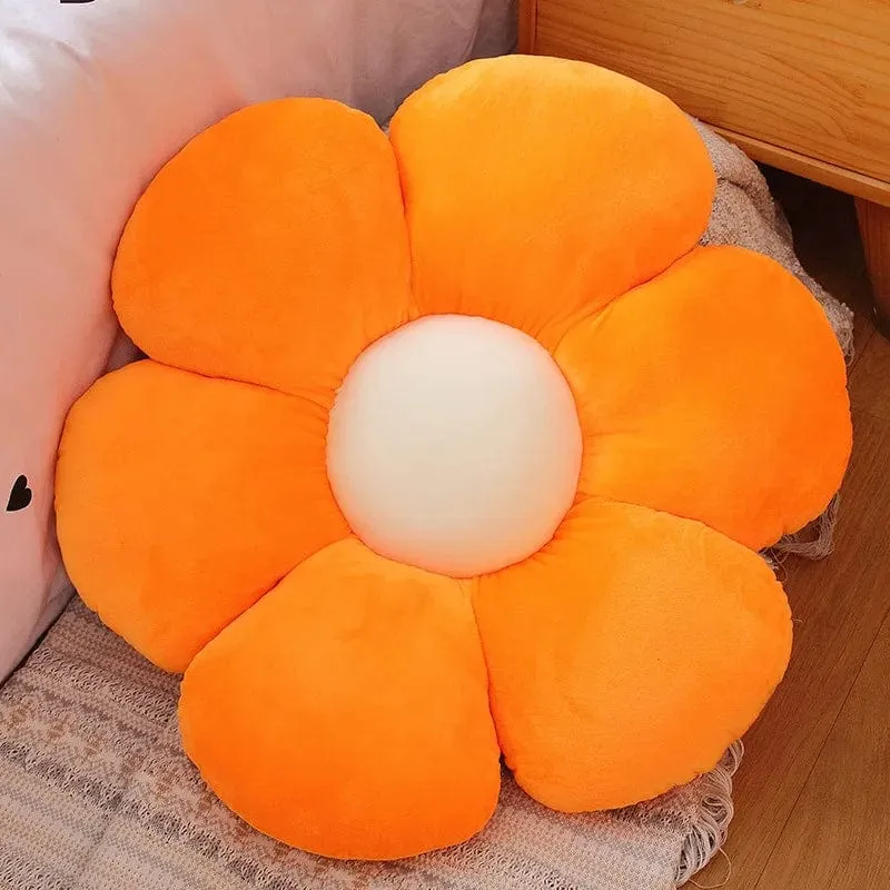30–65 cm Kawaii buntes Blumen-Plüschkissen, weiche Sonnenblumen-Pflanzenmatte, gefülltes Schlafsofa, Rückenkissen, Deko-Geschenke