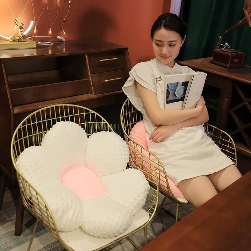 30–65 cm Kawaii buntes Blumen-Plüschkissen, weiche Sonnenblumen-Pflanzenmatte, gefülltes Schlafsofa, Rückenkissen, Deko-Geschenke