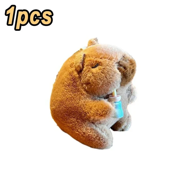 45 cm Vollständig gefülltes Capybara-Plüschtier mit Schildkröten-Rucksack, Spielzeug für Babys, Beschwichtigungs-Schlafkissen, schönes Weihnachtsgeschenk