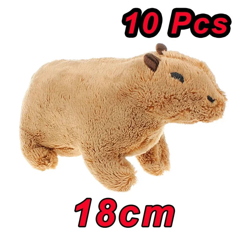 45 cm Vollständig gefülltes Capybara-Plüschtier mit Schildkröten-Rucksack, Spielzeug für Babys, Beschwichtigungs-Schlafkissen, schönes Weihnachtsgeschenk