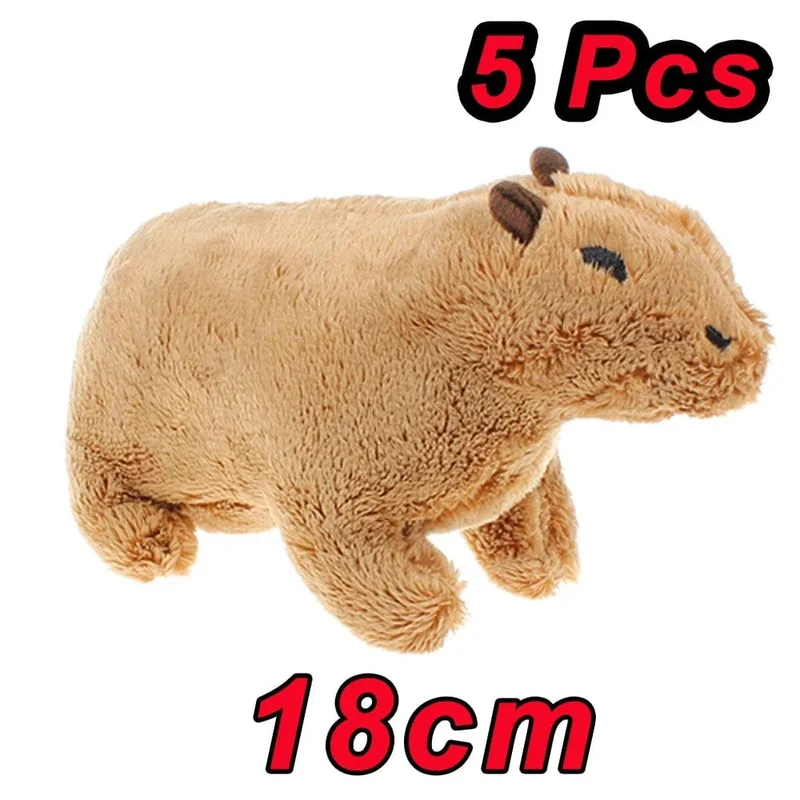45 cm Vollständig gefülltes Capybara-Plüschtier mit Schildkröten-Rucksack, Spielzeug für Babys, Beschwichtigungs-Schlafkissen, schönes Weihnachtsgeschenk