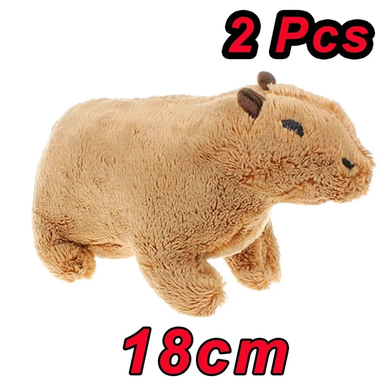 45 cm Vollständig gefülltes Capybara-Plüschtier mit Schildkröten-Rucksack, Spielzeug für Babys, Beschwichtigungs-Schlafkissen, schönes Weihnachtsgeschenk