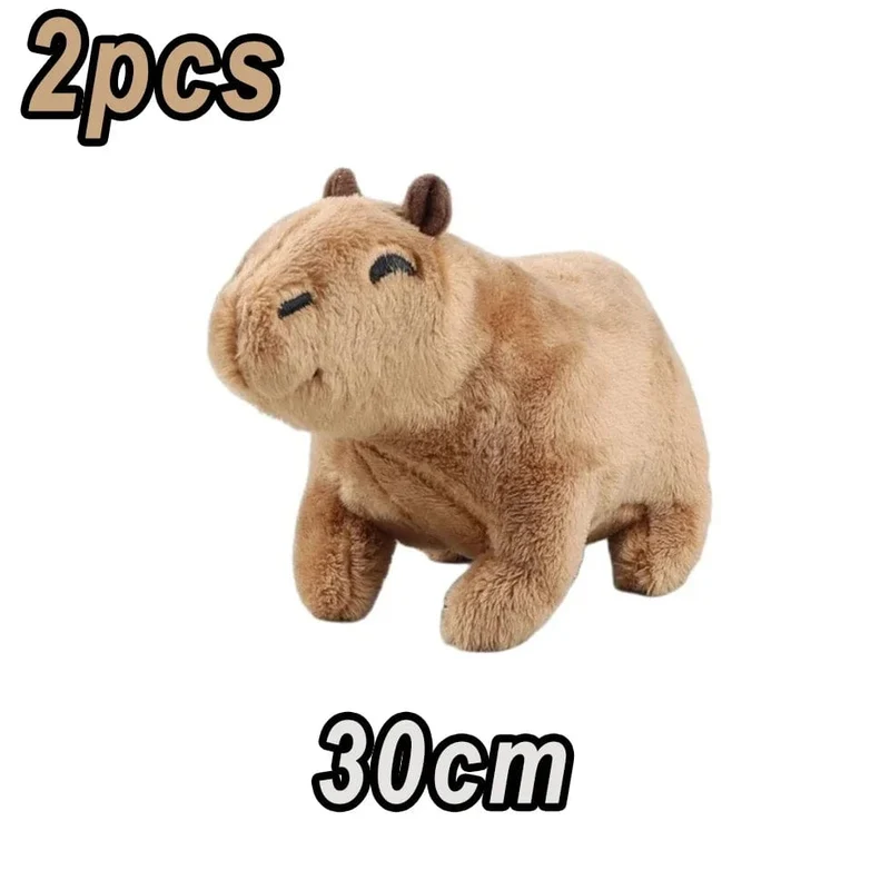 45 cm Vollständig gefülltes Capybara-Plüschtier mit Schildkröten-Rucksack, Spielzeug für Babys, Beschwichtigungs-Schlafkissen, schönes Weihnachtsgeschenk