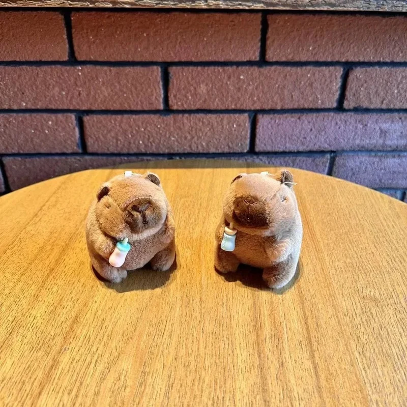 45 cm Vollständig gefülltes Capybara-Plüschtier mit Schildkröten-Rucksack, Spielzeug für Babys, Beschwichtigungs-Schlafkissen, schönes Weihnachtsgeschenk