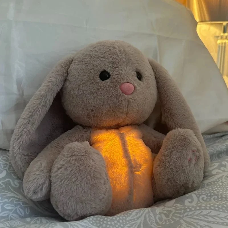 Baby Pacify Breathing Rabbit Doll Beruhigt Otter Plüschtier Kinder Beruhigende Musik Schlafbegleiter Spielzeug Bär Gefülltes Geschenk für Kinder