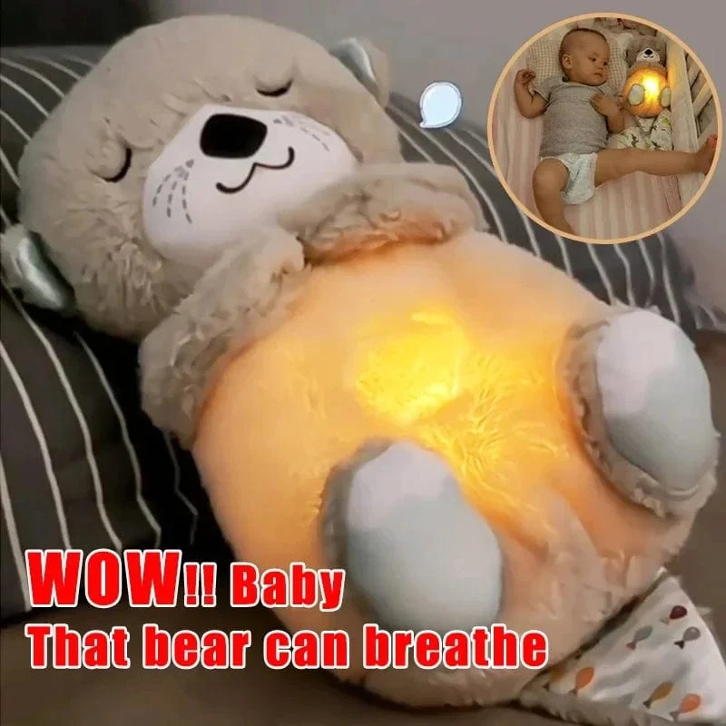 Baby Pacify Breathing Rabbit Doll Beruhigt Otter Plüschtier Kinder Beruhigende Musik Schlafbegleiter Spielzeug Bär Gefülltes Geschenk für Kinder