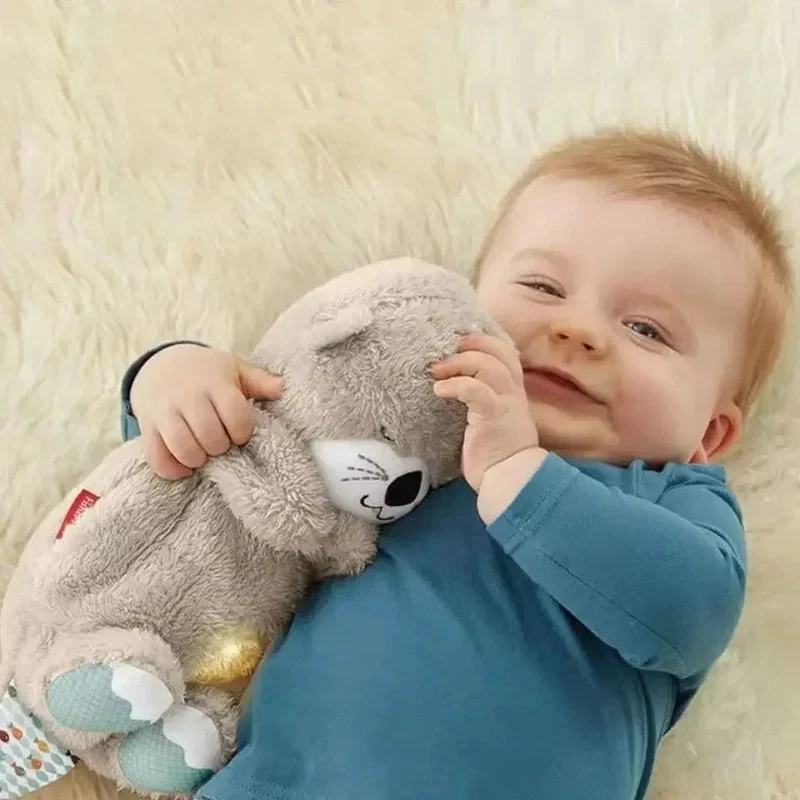 Baby Pacify Breathing Rabbit Doll Beruhigt Otter Plüschtier Kinder Beruhigende Musik Schlafbegleiter Spielzeug Bär Gefülltes Geschenk für Kinder